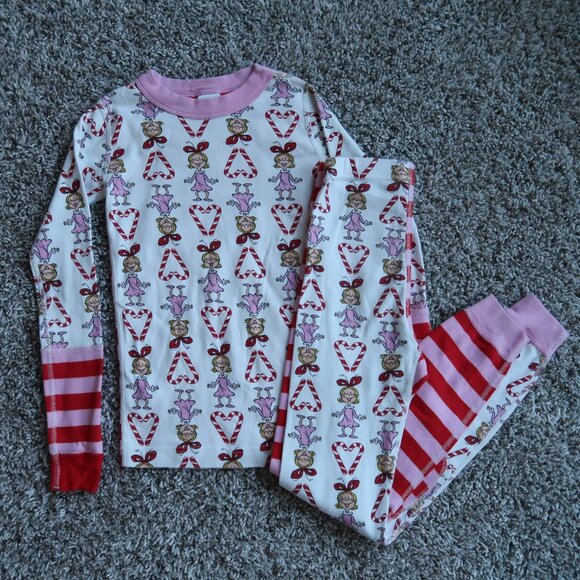 Hanna Andersson Cindy Lou Grinch Pajamas Size 8 Set Christmas - Picture 1 of 6
